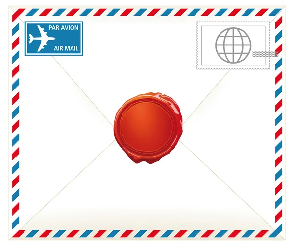 Carta de correo aéreo — Vector de stock