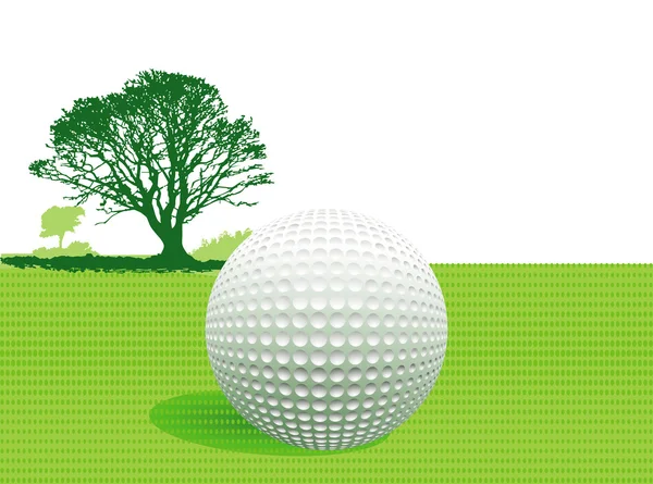 緑のゴルフボール — ストックベクタ