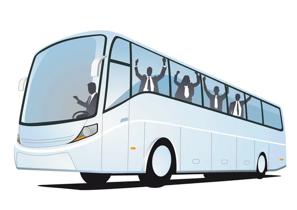 Fun in the bus — Stock Vector