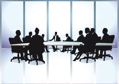 iş adamları ofisinde toplantıda grup