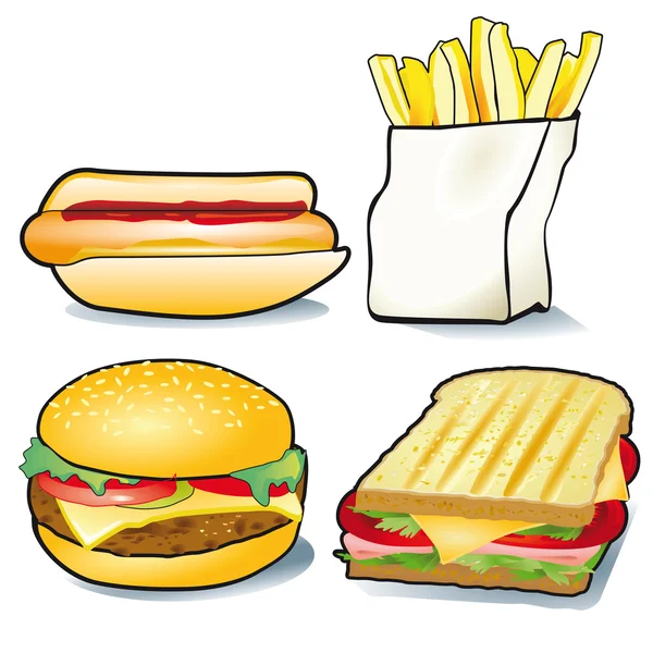 Comida rápida — Vector de stock