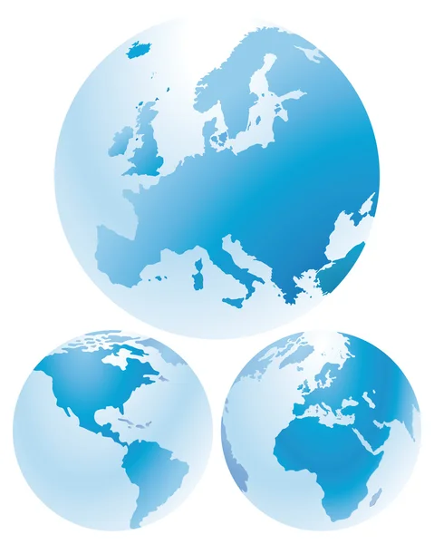 Europe et continents — Image vectorielle