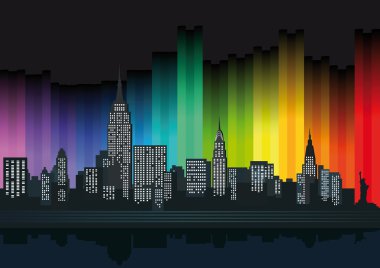 New york ile renkli ışıklar