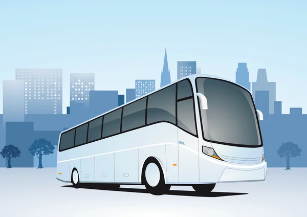 Stad reizen per bus — Stockvector
