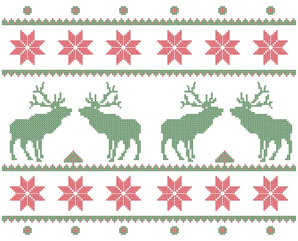 Textile with deer — Stock Vector