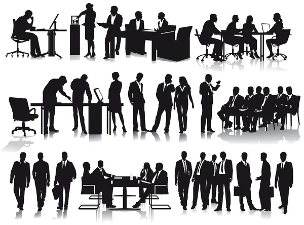 Business people in office — Stock Vector