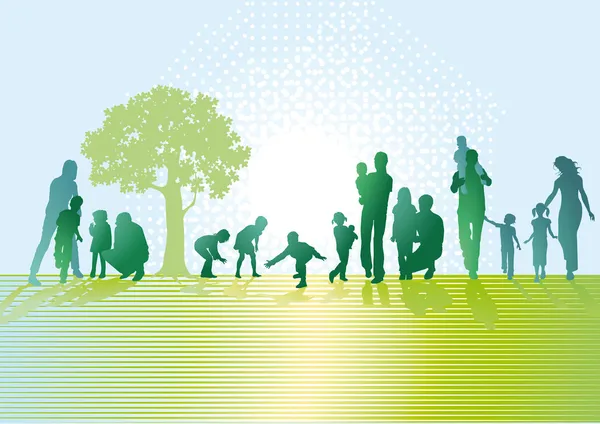 Rodiče a děti Vektorová Grafika