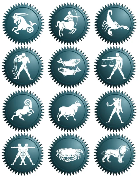 Astrologie Horoskop Zeichen des Tierkreises — Stockvektor