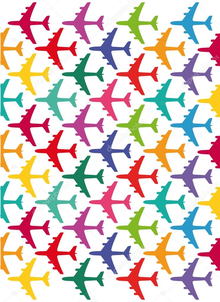 Colorful airplanes
