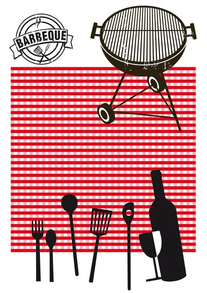Pique-nique barbecue — Image vectorielle