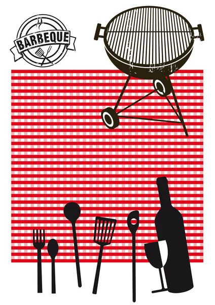 Barbecue picknick — Stockvector