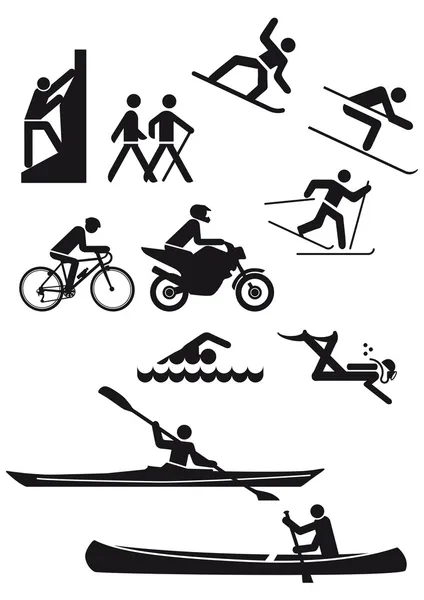 Різні види спорту символів — стоковий вектор