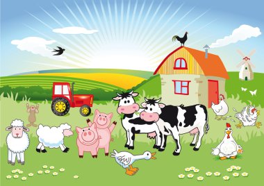 karton çiftlik hayvanları