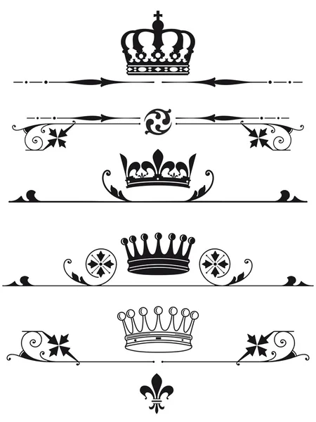 Royal crowns and characters — Stock Vector