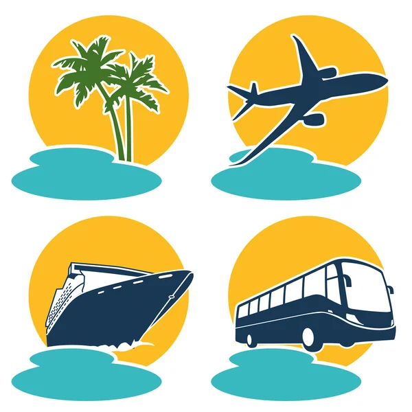 Icono de viaje y vacaciones — Vector de stock