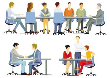 Recruitment, and collaboration in the office, llustration