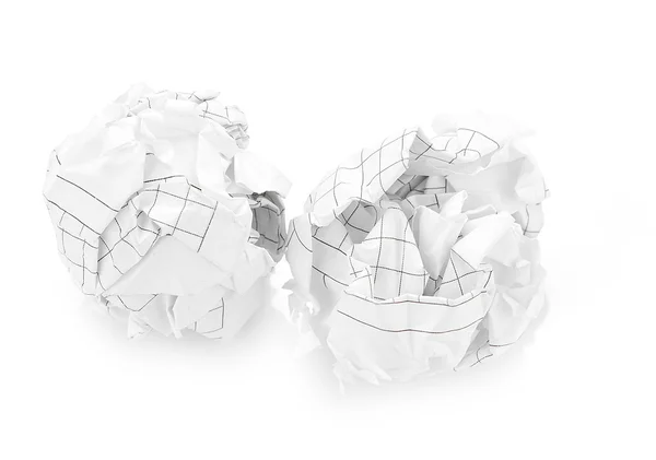Crumpled paper balls Stock Photo