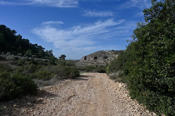 Gołębie Jaskinie Rezerwat Przyrody Zachodnim Skraju Doliny Beit Hakerem — Zdjęcie stockowe