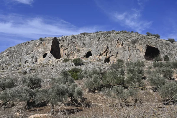 Grotte Piccioni Riserva Naturale Sul Bordo Occidentale Della Valle Beit — Foto Stock