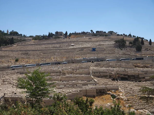 Jerusalem View Cemetery Foot Mount Olives — ストック写真