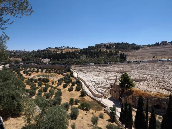 Jerusalem View Cemetery Foot Mount Olives — Φωτογραφία Αρχείου