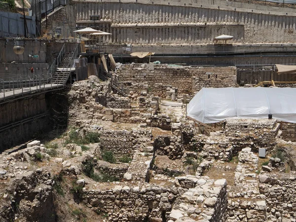 Biblické Město David Jeruzalémě Archeologické Naleziště Druhého Období Chrámu — Stock fotografie