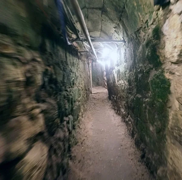 Ancient Canaanite Tunnel Jerusalem Connects Biblical City David Davidson Archaeological — стокове фото
