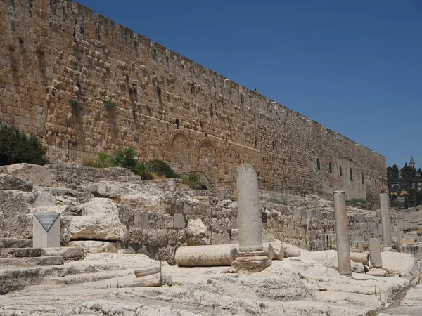 Davidson Center Archaeological Park South Wall Temple Mount — Stockfoto