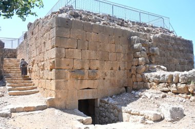 stone block walls of a medieval fortress in Nimrod National Park
