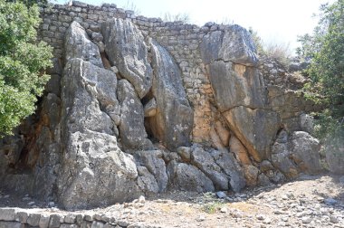 stone block walls of a medieval fortress in Nimrod National Park