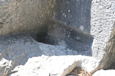 stone block walls of a medieval fortress in Nimrod National Park