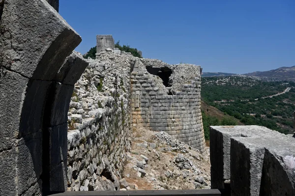 Stone Block Walls Medieval Fortress Nimrod National Park — Stockfoto