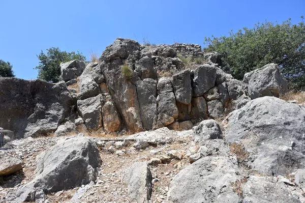 Stone Block Walls Medieval Fortress Nimrod National Park — Zdjęcie stockowe