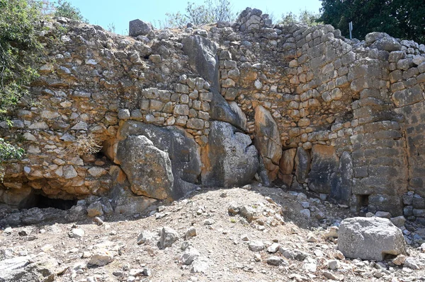 Stone Block Walls Medieval Fortress Nimrod National Park — Fotografia de Stock