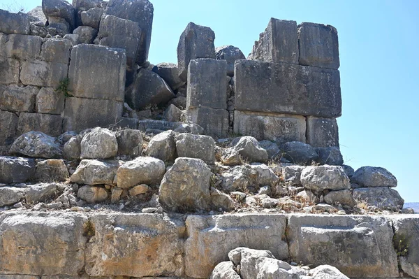 Stone Block Walls Medieval Fortress Nimrod National Park — Foto de Stock