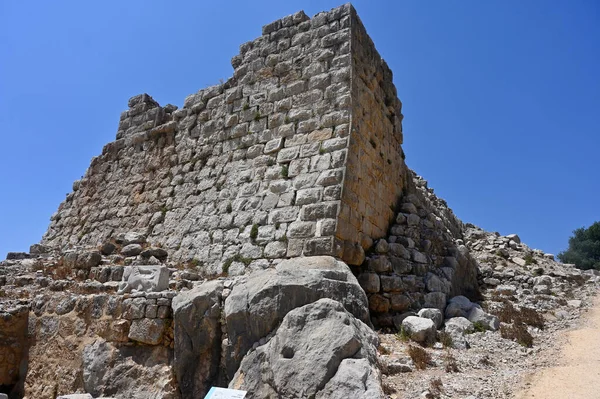 Stone Block Walls Medieval Fortress Nimrod National Park —  Fotos de Stock