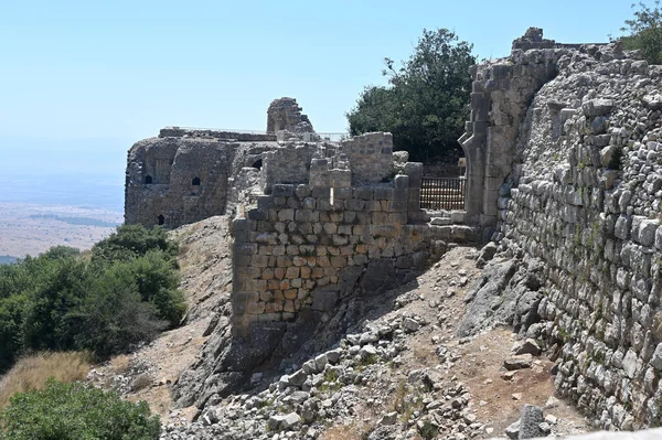 Stone Block Walls Medieval Fortress Nimrod National Park — Fotografia de Stock