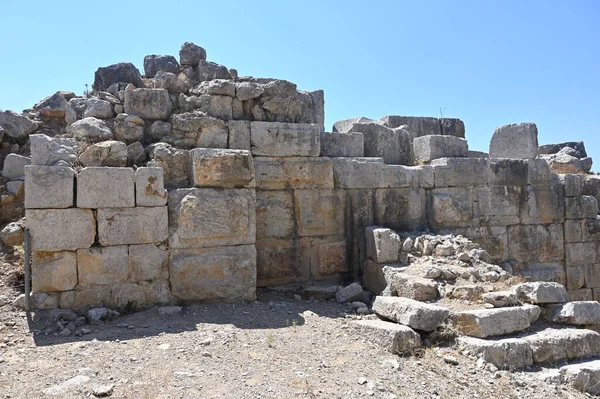 Stone Block Walls Medieval Fortress Nimrod National Park —  Fotos de Stock