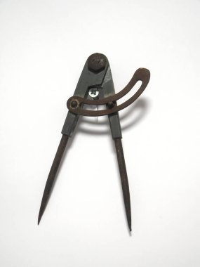 Beyaz arkaplanda vintage çizim taksimetre