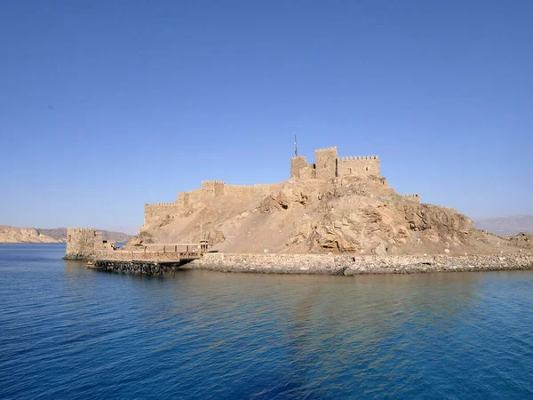 Castillo Saladino Isla Del Faraón Taba Mar Rojo Egipto — Foto de Stock