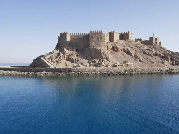 Castillo Saladino Isla Del Faraón Taba Mar Rojo Egipto — Foto de Stock