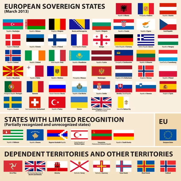 Europena 상태 플래그 — 스톡 벡터