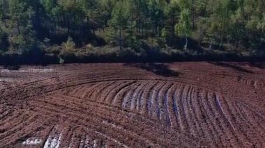 Turba hasat tarlası hava görüntüsü