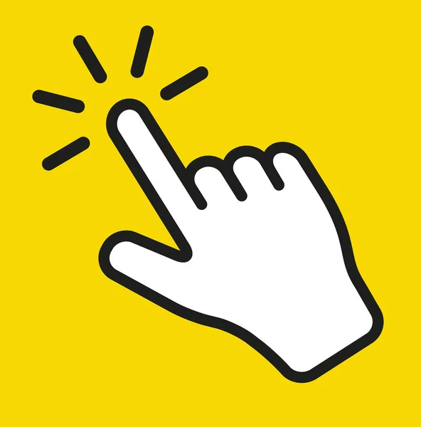 Touch Screen Finger Tap Gesture Vector Icon Editable Line — ストックベクタ