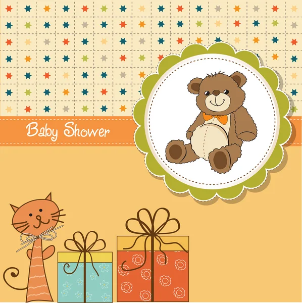 Funny cartoon baby shower card — Stock Photo, Image