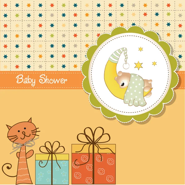 Funny cartoon baby shower card — Stock Photo, Image