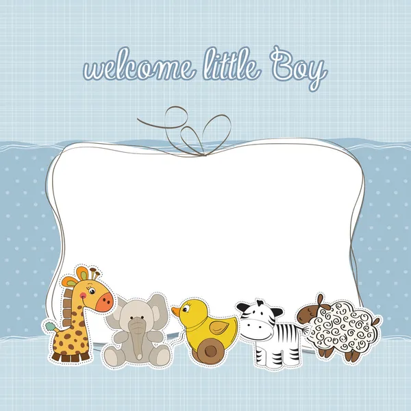 Baby boy shower card — Stock Photo, Image