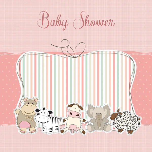 Baby girl shower card — Stock Photo, Image