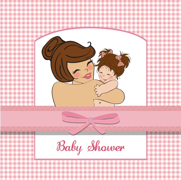 Mooie jonge moeder met een nieuwe baby meisje — Stockfoto
