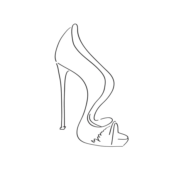 흰색 배경에 고립 된 높은 뒤꿈치 신발 — 스톡 사진
